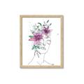 Picture of Purple and Green Flroal Figurative _GroupedProduct_Rectangle_Portrait_Framed_Matted_