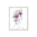 Picture of Purple and Green Flroal Figurative _GroupedProduct_Rectangle_Portrait_Framed_Matted_