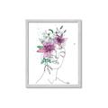 Picture of Purple and Green Flroal Figurative _GroupedProduct_Rectangle_Portrait_Framed_Matted_