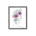 Picture of Purple and Green Flroal Figurative _GroupedProduct_Rectangle_Portrait_Framed_Matted_