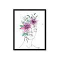 Picture of Purple and Green Flroal Figurative _GroupedProduct_Rectangle_Portrait_Framed_Matted_