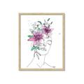 Picture of Purple and Green Flroal Figurative _GroupedProduct_Rectangle_Portrait_Framed_Matted_