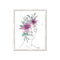 Picture of Purple and Green Flroal Figurative _GroupedProduct_Rectangle_Portrait_Framed_Matted_