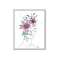 Picture of Purple and Green Flroal Figurative _GroupedProduct_Rectangle_Portrait_Framed_Matted_