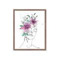 Picture of Purple and Green Flroal Figurative _GroupedProduct_Rectangle_Portrait_Framed_Matted_