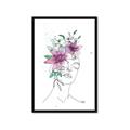Picture of Purple and Green Flroal Figurative _GroupedProduct_Rectangle_Portrait_Framed_Matted_