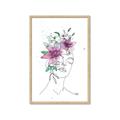 Picture of Purple and Green Flroal Figurative _GroupedProduct_Rectangle_Portrait_Framed_Matted_