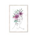 Picture of Purple and Green Flroal Figurative _GroupedProduct_Rectangle_Portrait_Framed_Matted_