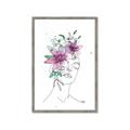 Picture of Purple and Green Flroal Figurative _GroupedProduct_Rectangle_Portrait_Framed_Matted_