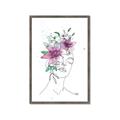 Picture of Purple and Green Flroal Figurative _GroupedProduct_Rectangle_Portrait_Framed_Matted_