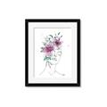Picture of Purple and Green Flroal Figurative _GroupedProduct_Rectangle_Portrait_Framed_Matted_