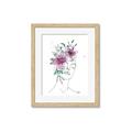 Picture of Purple and Green Flroal Figurative _GroupedProduct_Rectangle_Portrait_Framed_Matted_