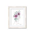 Picture of Purple and Green Flroal Figurative _GroupedProduct_Rectangle_Portrait_Framed_Matted_