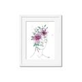 Picture of Purple and Green Flroal Figurative _GroupedProduct_Rectangle_Portrait_Framed_Matted_