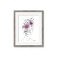 Picture of Purple and Green Flroal Figurative _GroupedProduct_Rectangle_Portrait_Framed_Matted_