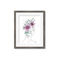 Picture of Purple and Green Flroal Figurative _GroupedProduct_Rectangle_Portrait_Framed_Matted_