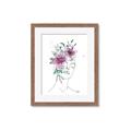 Picture of Purple and Green Flroal Figurative _GroupedProduct_Rectangle_Portrait_Framed_Matted_