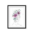 Picture of Purple and Green Flroal Figurative _GroupedProduct_Rectangle_Portrait_Framed_Matted_