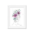 Picture of Purple and Green Flroal Figurative _GroupedProduct_Rectangle_Portrait_Framed_Matted_