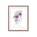 Picture of Purple and Green Flroal Figurative _GroupedProduct_Rectangle_Portrait_Framed_Matted_