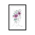 Picture of Purple and Green Flroal Figurative _GroupedProduct_Rectangle_Portrait_Framed_Matted_