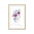 Picture of Purple and Green Flroal Figurative _GroupedProduct_Rectangle_Portrait_Framed_Matted_