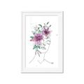 Picture of Purple and Green Flroal Figurative _GroupedProduct_Rectangle_Portrait_Framed_Matted_