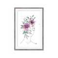 Picture of Purple and Green Flroal Figurative _GroupedProduct_Rectangle_Portrait_Framed_Matted_