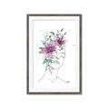 Picture of Purple and Green Flroal Figurative _GroupedProduct_Rectangle_Portrait_Framed_Matted_