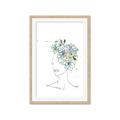 Picture of Green Floral Figurative _GroupedProduct_Rectangle_Portrait_Framed_Matted_