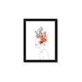 Picture of Orange Floral Figurative _GroupedProduct_Rectangle_Portrait_Framed_Matted_