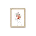 Picture of Orange Floral Figurative _GroupedProduct_Rectangle_Portrait_Framed_Matted_