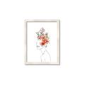 Picture of Orange Floral Figurative _GroupedProduct_Rectangle_Portrait_Framed_Matted_