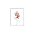 Picture of Orange Floral Figurative _GroupedProduct_Rectangle_Portrait_Framed_Matted_