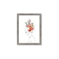 Picture of Orange Floral Figurative _GroupedProduct_Rectangle_Portrait_Framed_Matted_