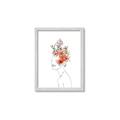 Picture of Orange Floral Figurative _GroupedProduct_Rectangle_Portrait_Framed_Matted_