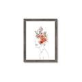 Picture of Orange Floral Figurative _GroupedProduct_Rectangle_Portrait_Framed_Matted_