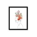 Picture of Orange Floral Figurative _GroupedProduct_Rectangle_Portrait_Framed_Matted_