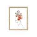 Picture of Orange Floral Figurative _GroupedProduct_Rectangle_Portrait_Framed_Matted_