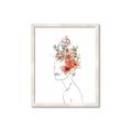 Picture of Orange Floral Figurative _GroupedProduct_Rectangle_Portrait_Framed_Matted_