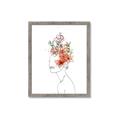 Picture of Orange Floral Figurative _GroupedProduct_Rectangle_Portrait_Framed_Matted_