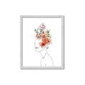 Picture of Orange Floral Figurative _GroupedProduct_Rectangle_Portrait_Framed_Matted_