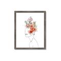 Picture of Orange Floral Figurative _GroupedProduct_Rectangle_Portrait_Framed_Matted_
