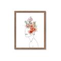 Picture of Orange Floral Figurative _GroupedProduct_Rectangle_Portrait_Framed_Matted_