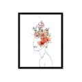 Picture of Orange Floral Figurative _GroupedProduct_Rectangle_Portrait_Framed_Matted_