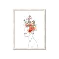 Picture of Orange Floral Figurative _GroupedProduct_Rectangle_Portrait_Framed_Matted_