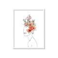 Picture of Orange Floral Figurative _GroupedProduct_Rectangle_Portrait_Framed_Matted_