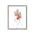 Picture of Orange Floral Figurative _GroupedProduct_Rectangle_Portrait_Framed_Matted_