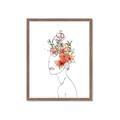 Picture of Orange Floral Figurative _GroupedProduct_Rectangle_Portrait_Framed_Matted_
