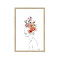 Picture of Orange Floral Figurative _GroupedProduct_Rectangle_Portrait_Framed_Matted_